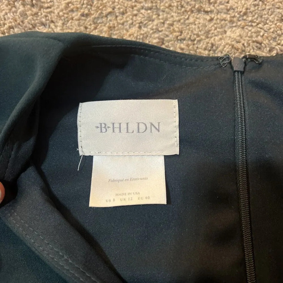 BHLDN Valdis Midi Dress Holly Green Womens size 8 Holiday Event Fit Flare Chic - Picture 6 of 16